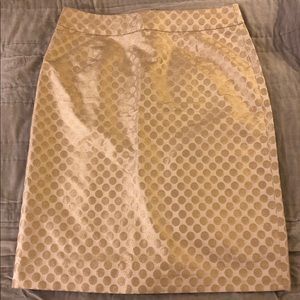 J.Crew Gold Pencil Skirt - Size 14